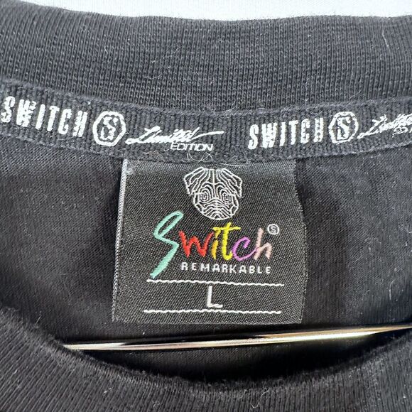 Switch Remarkable Black/Pink/Orange/Teal Paisley Bandana T Shirt Sz Large - Picture 2 of 5